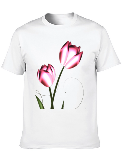 Floral Print Black T-Shirt