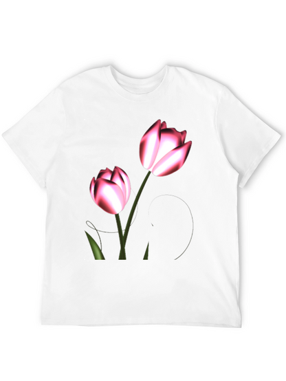 Floral Print Black T-Shirt
