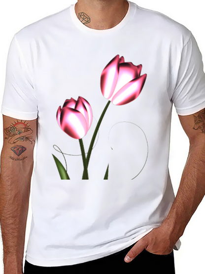 Floral Print Black T-Shirt