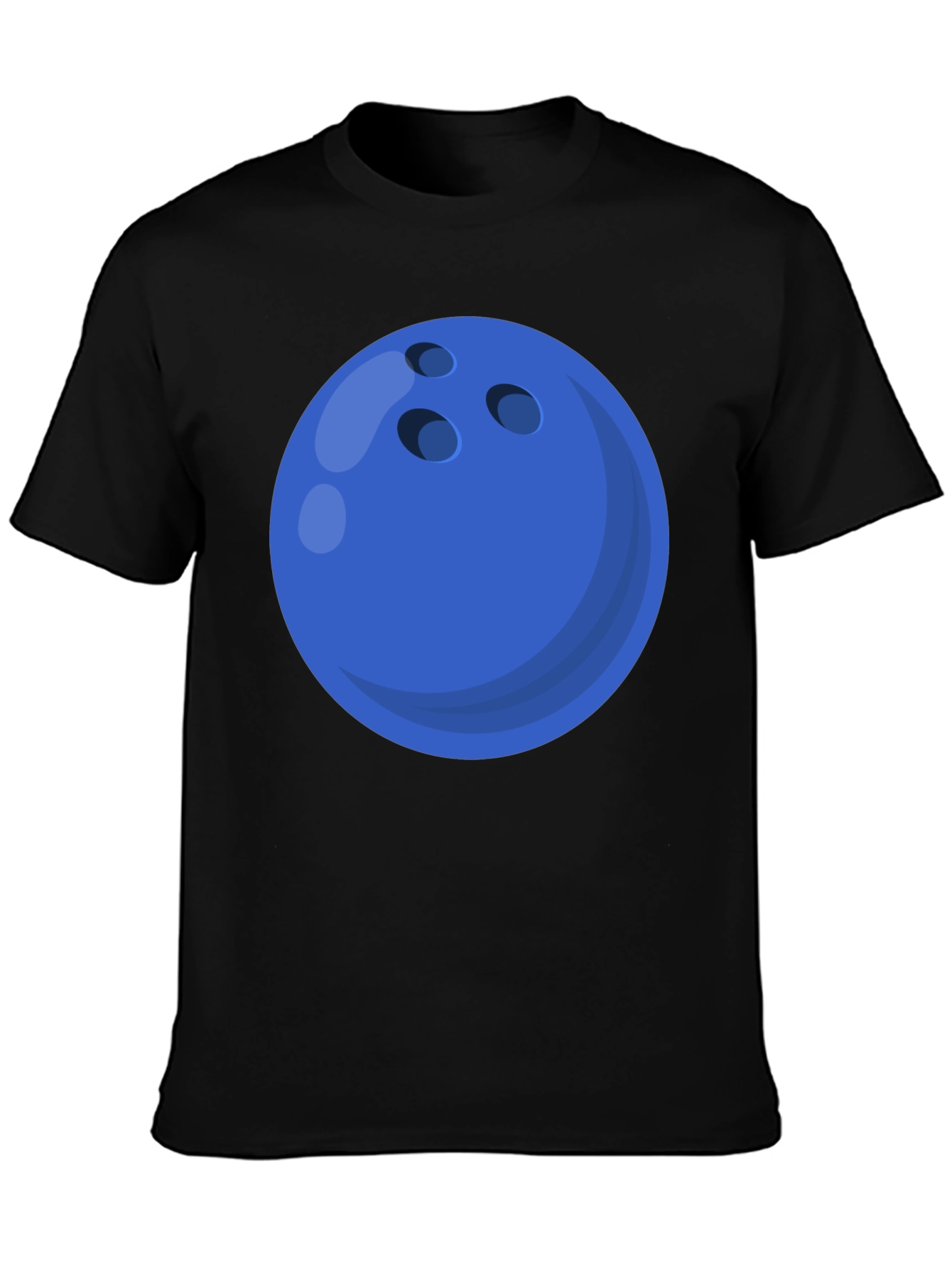 Bowling Ball Graphic Tee - Black Cotton T-Shirt