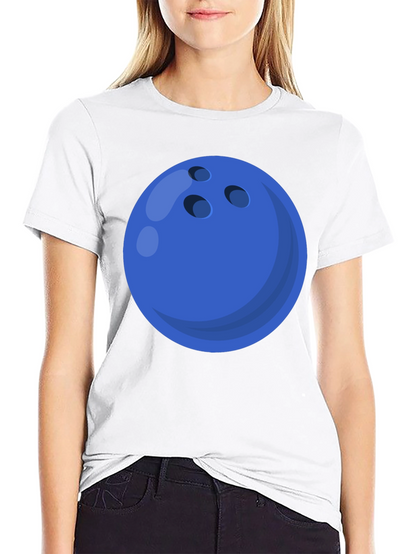 Bowling Ball Graphic Tee - Black Cotton T-Shirt