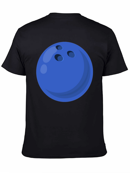 Bowling Ball Graphic Tee - Black Cotton T-Shirt