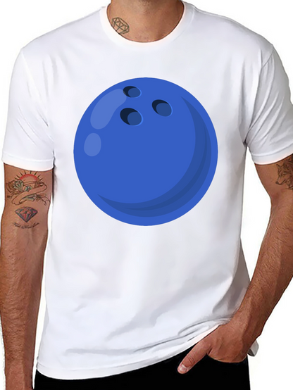Bowling Ball Graphic Tee - Black Cotton T-Shirt