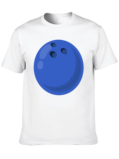Bowling Ball Graphic Tee - Black Cotton T-Shirt