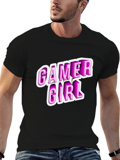 Gamer Girl Black T-Shirt - Playful Style