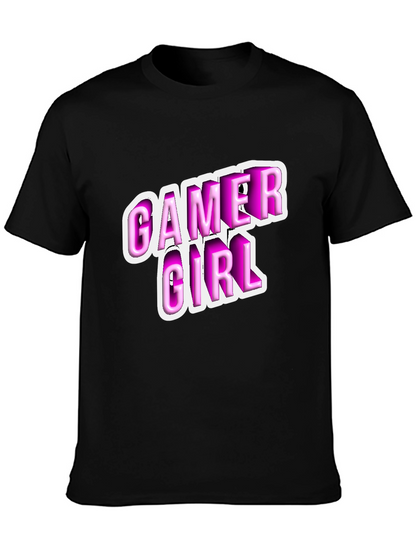 Gamer Girl Black T-Shirt - Playful Style