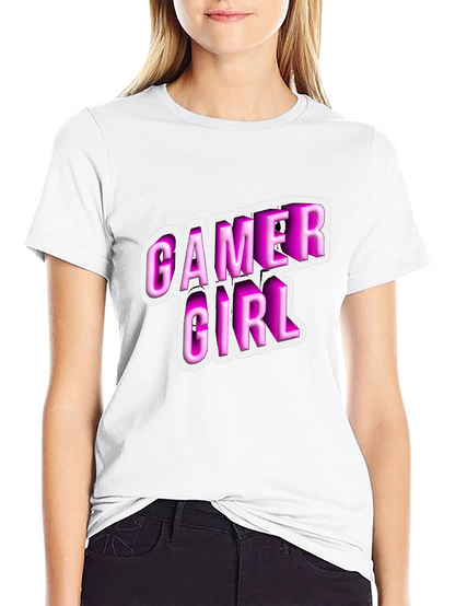 Gamer Girl Black T-Shirt - Playful Style