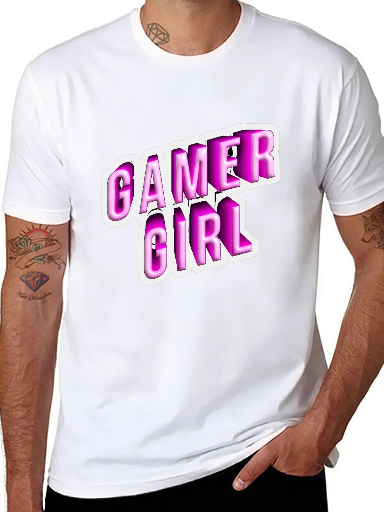 Gamer Girl Black T-Shirt - Playful Style