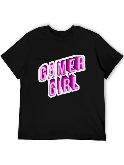 Gamer Girl Black T-Shirt - Playful Style