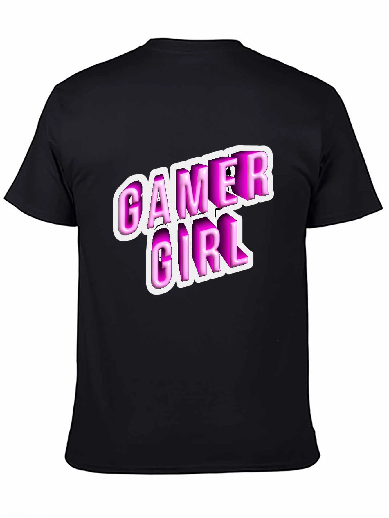 Gamer Girl Black T-Shirt - Playful Style