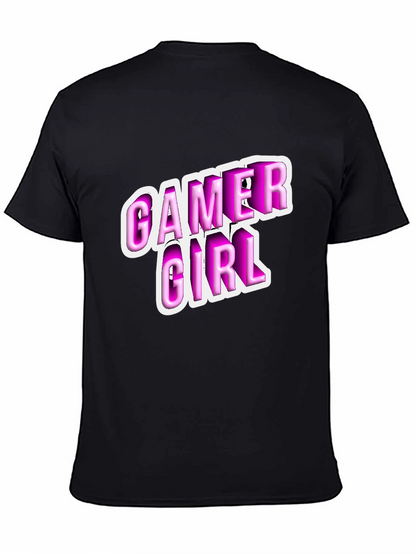 Gamer Girl Black T-Shirt - Playful Style