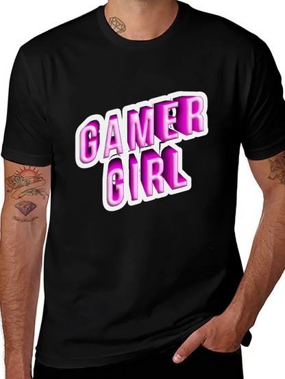 Gamer Girl Black T-Shirt - Playful Style