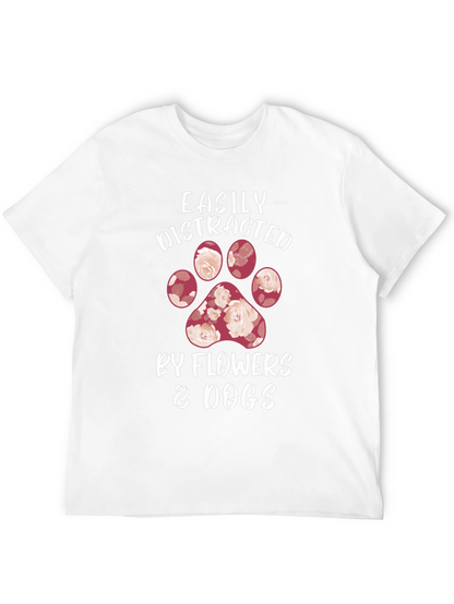 Easily Distracted by Flowers & Dogs T-Shirt