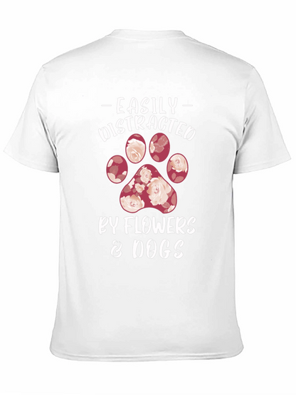 Easily Distracted by Flowers & Dogs T-Shirt
