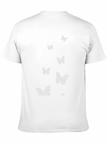 Butterfly Graphic Print Crew Neck Tee