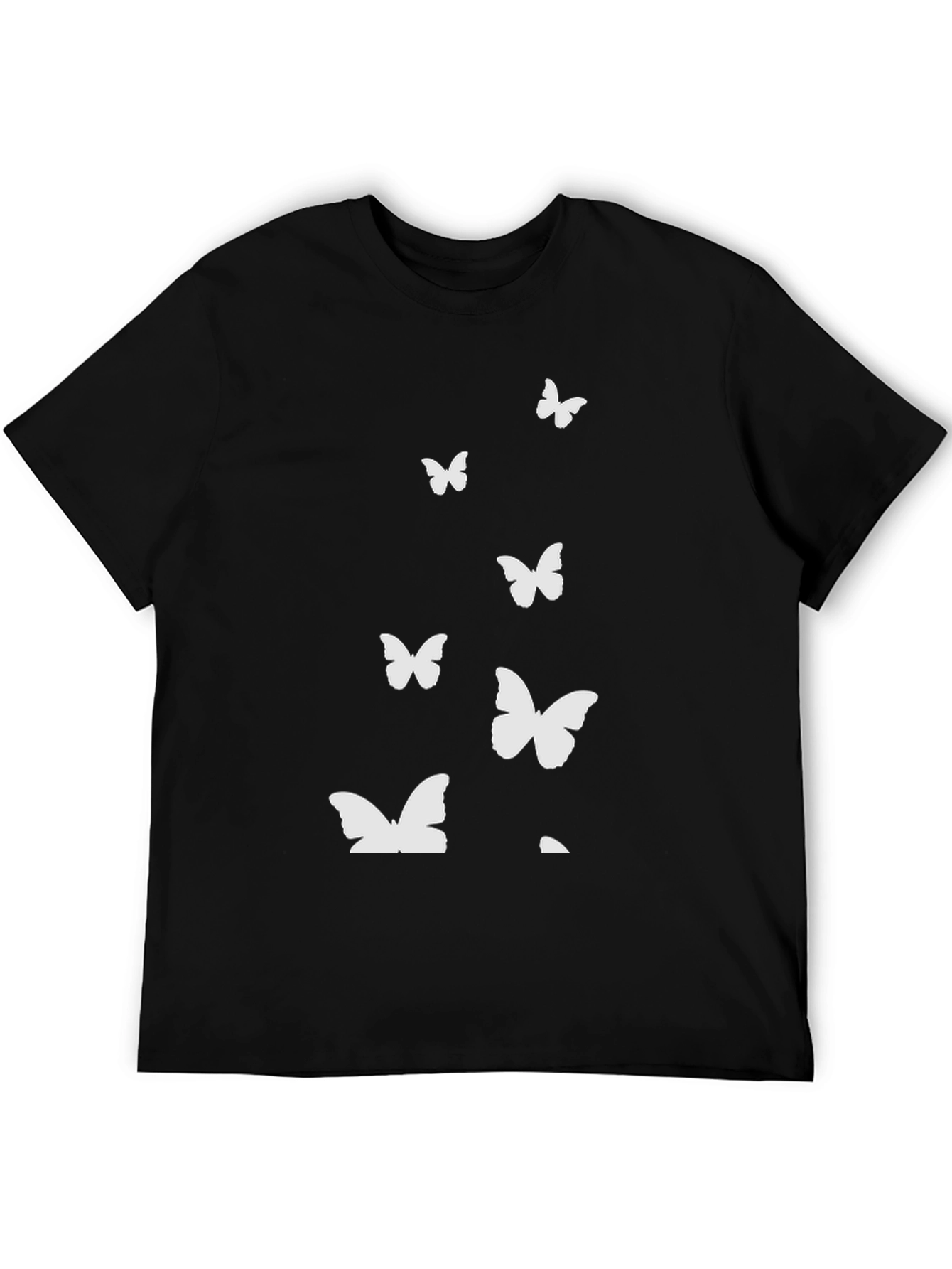 Butterfly Graphic Print Crew Neck Tee