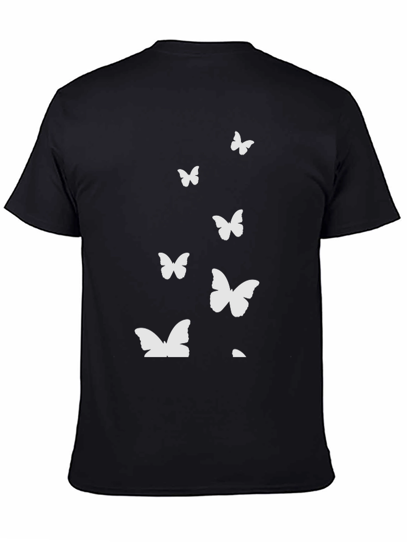 Butterfly Graphic Print Crew Neck Tee