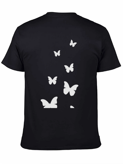 Butterfly Graphic Print Crew Neck Tee