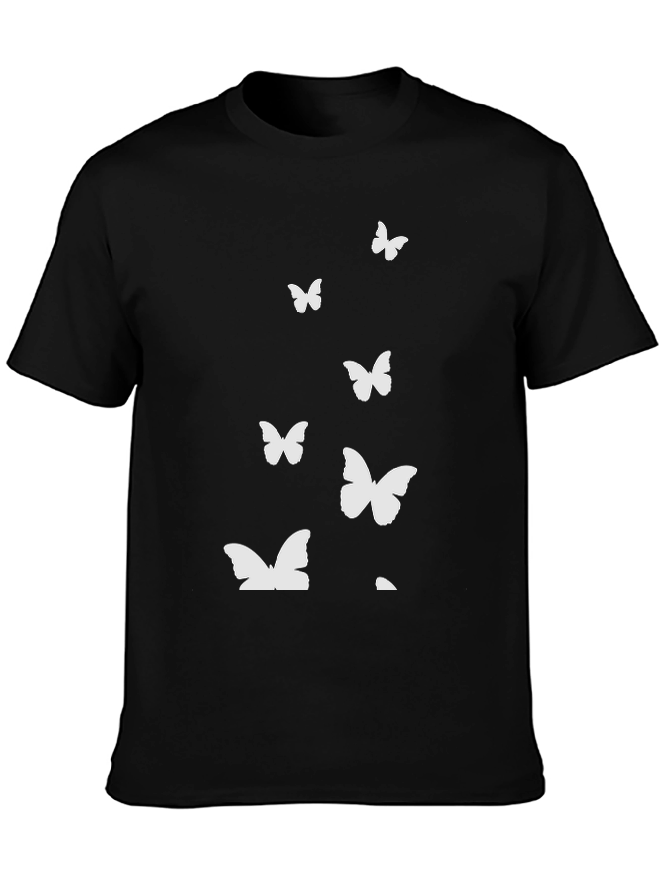 Butterfly Graphic Print Crew Neck Tee