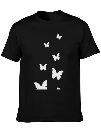 Butterfly Graphic Print Crew Neck Tee