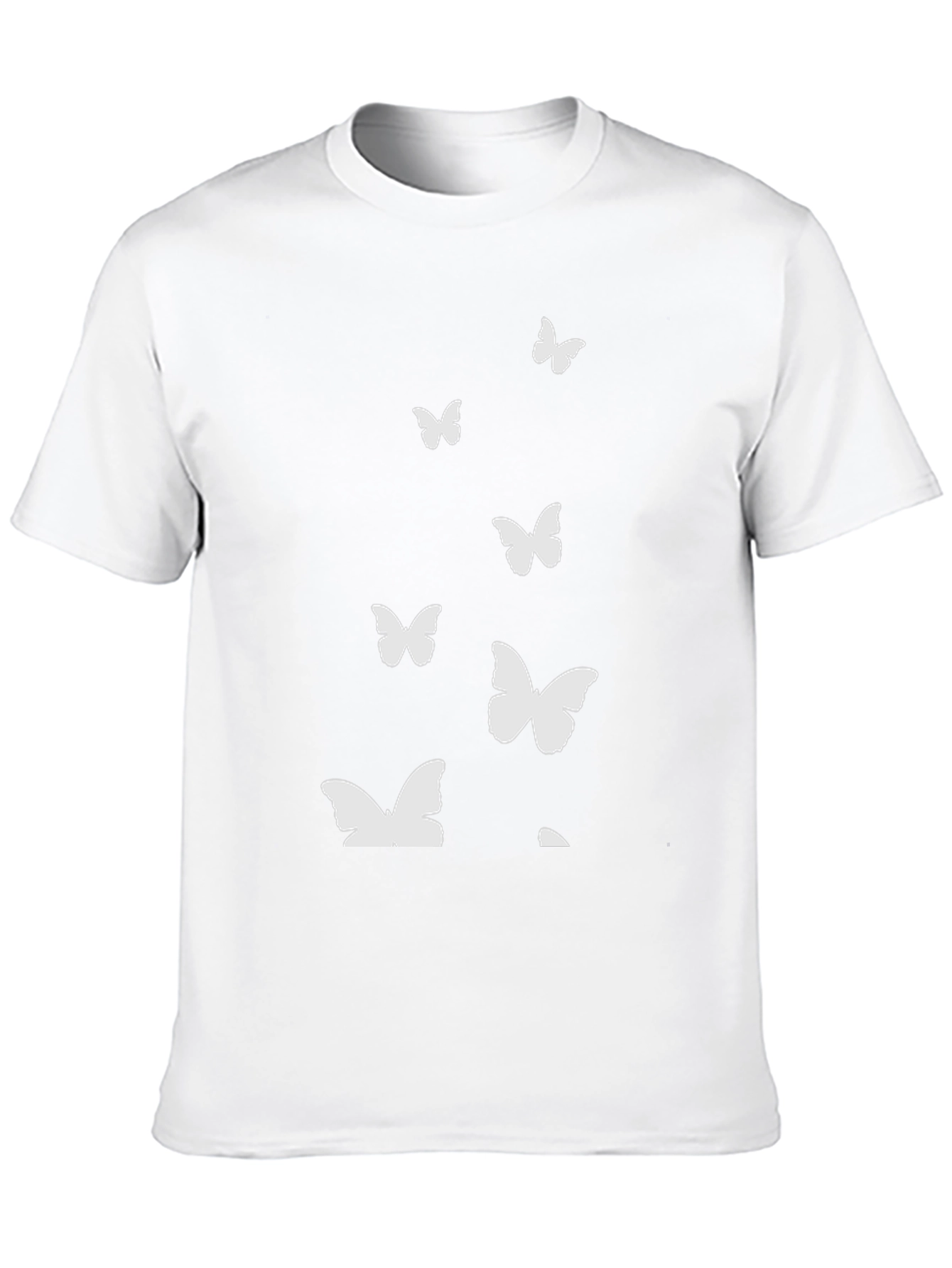 Butterfly Graphic Print Crew Neck Tee