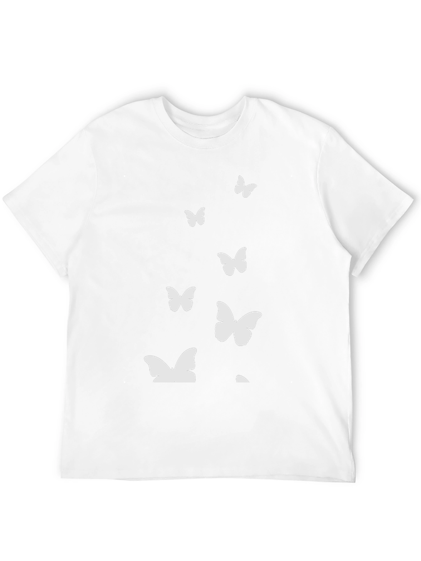 Butterfly Graphic Print Crew Neck Tee