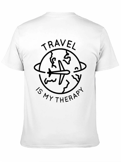 Travel Therapy Graphic Tee - Mens Black T-Shirt
