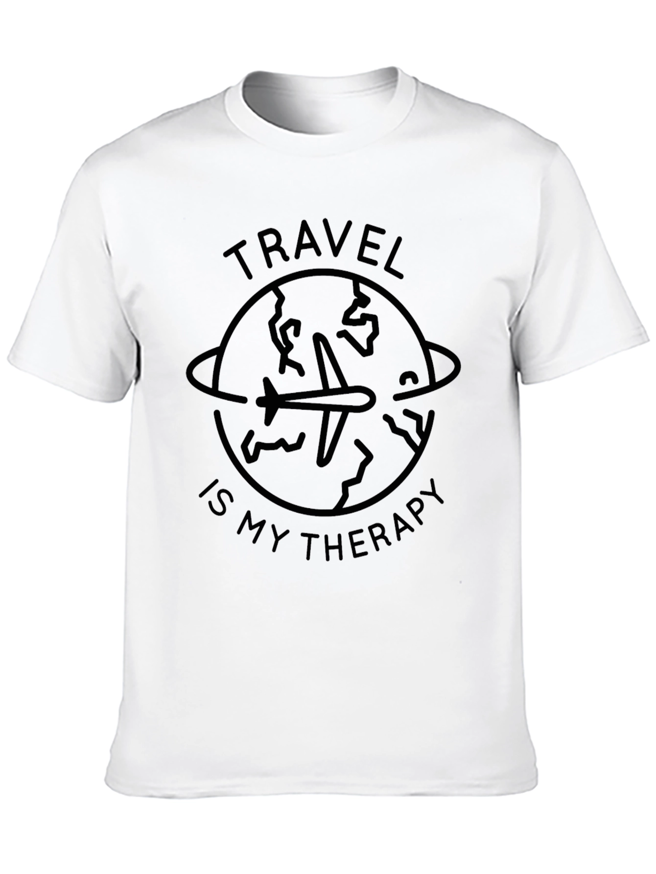 Travel Therapy Graphic Tee - Mens Black T-Shirt