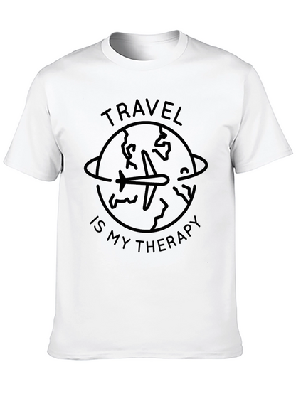 Travel Therapy Graphic Tee - Mens Black T-Shirt