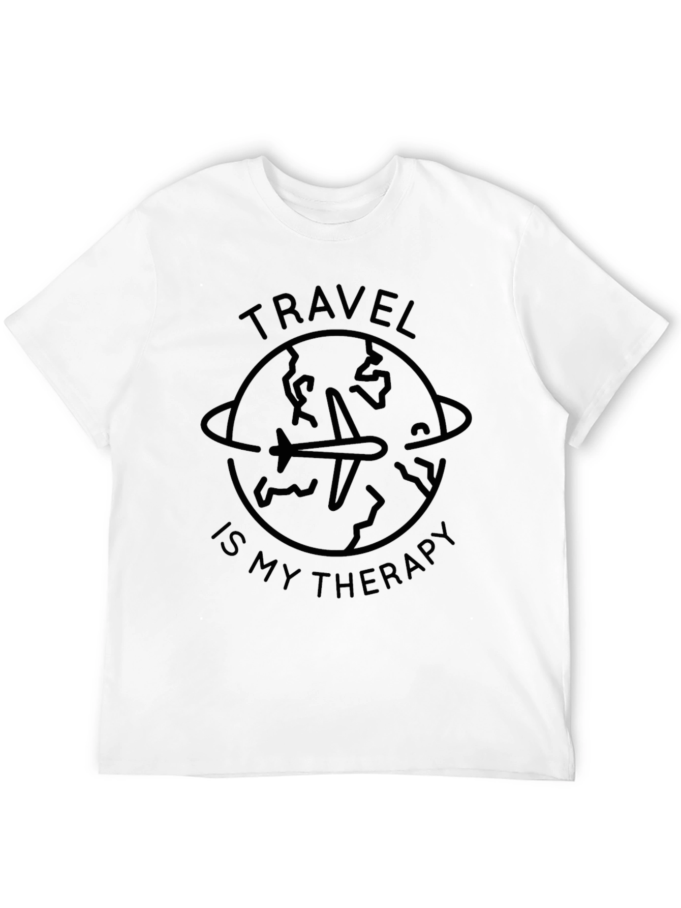 Travel Therapy Graphic Tee - Mens Black T-Shirt