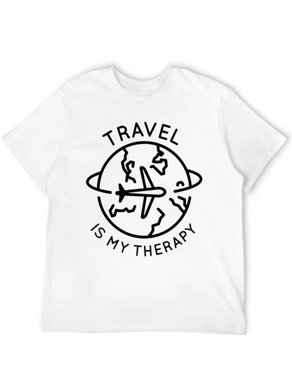 Travel Therapy Graphic Tee - Mens Black T-Shirt