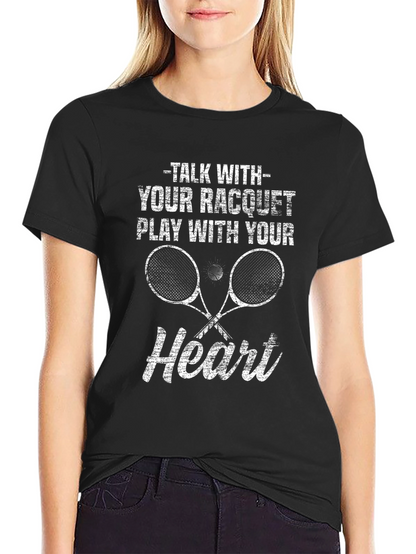Tennis Racquet Heart T-Shirt