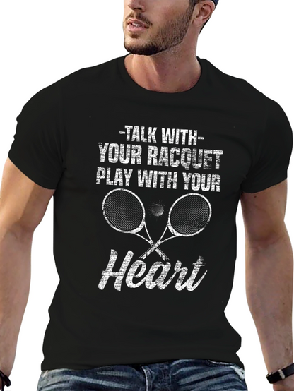 Tennis Racquet Heart T-Shirt