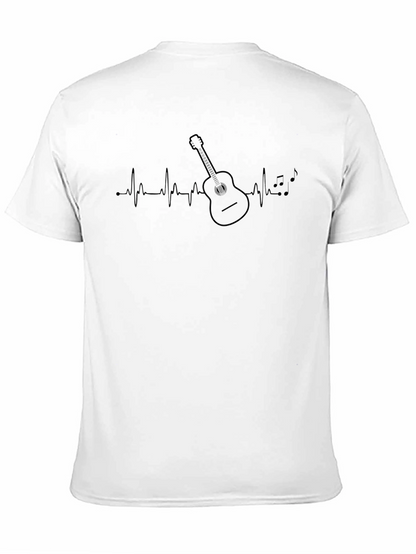 Guitar Heartbeat Graphic Tee - Music Lover T-Shirt