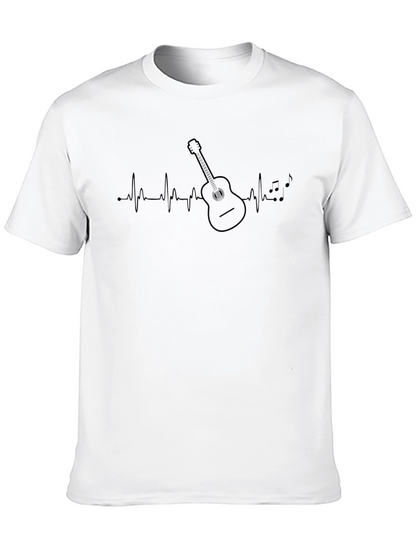 Guitar Heartbeat Graphic Tee - Music Lover T-Shirt