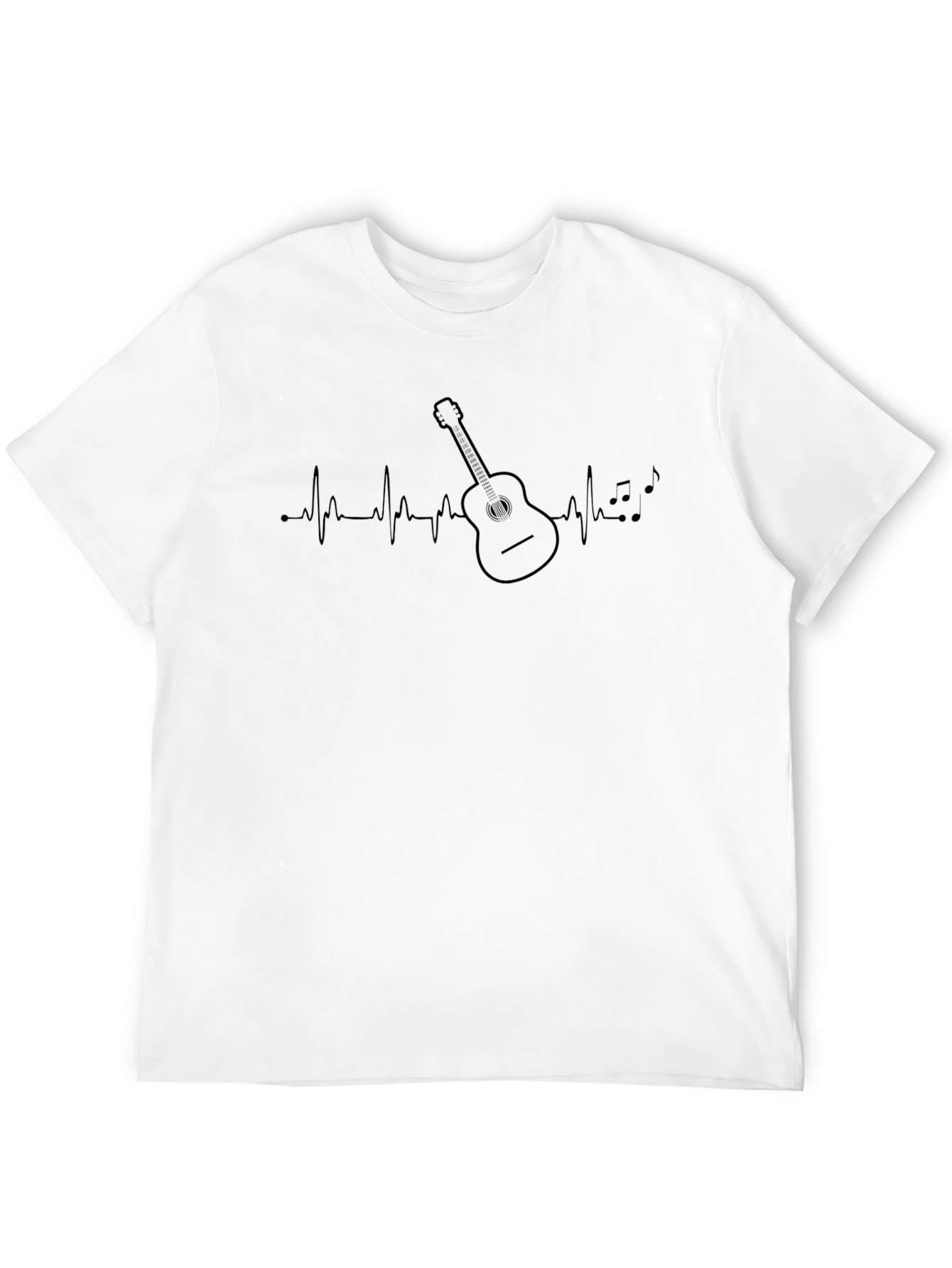 Guitar Heartbeat Graphic Tee - Music Lover T-Shirt