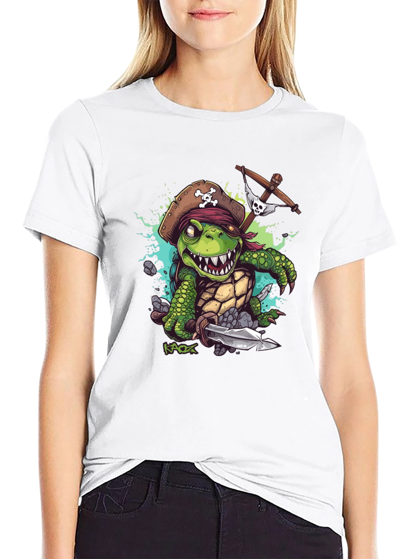 Pirate Turtle Graphic Tee - Unique Design