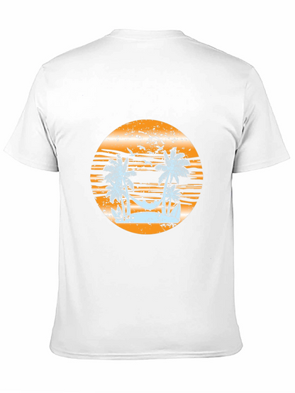 Tropical Beach Graphic Tee - Relaxed Vibe