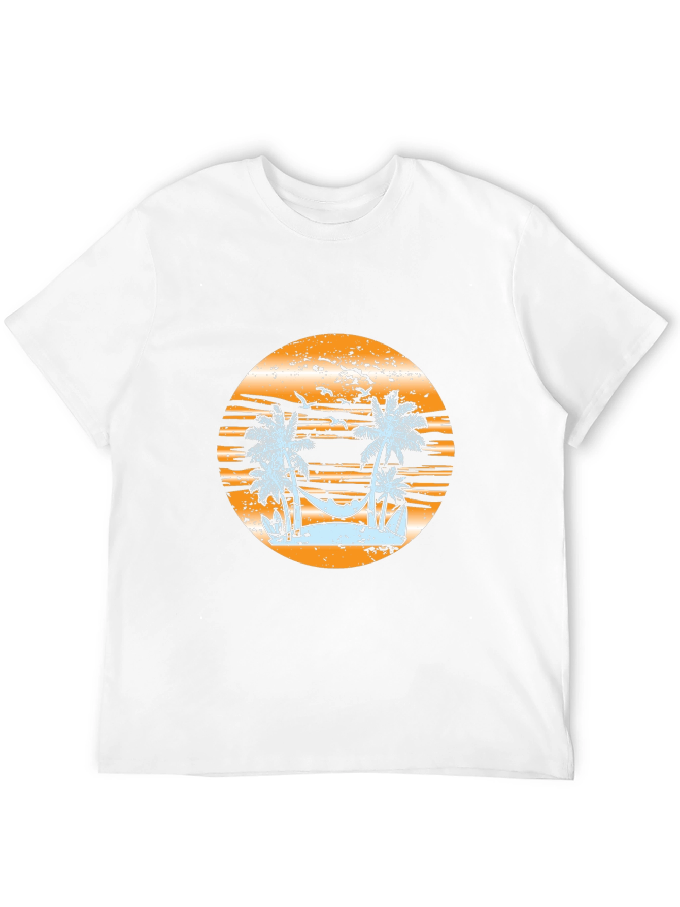 Tropical Beach Graphic Tee - Relaxed Vibe
