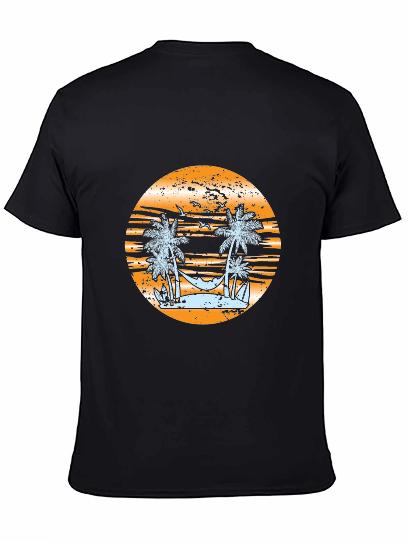 Tropical Beach Graphic Tee - Relaxed Vibe