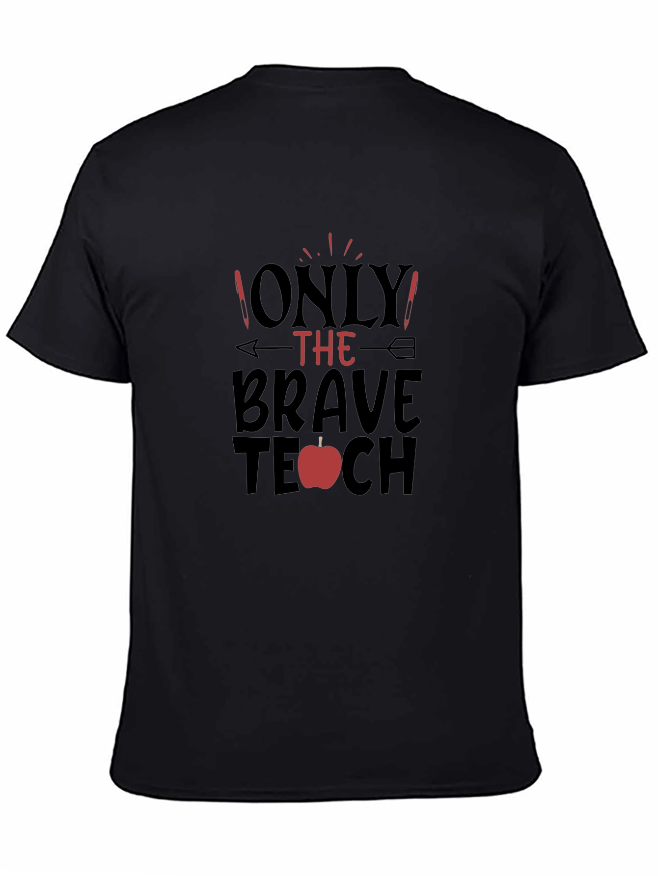 Brave Teacher Graphic Tee - Apple Design