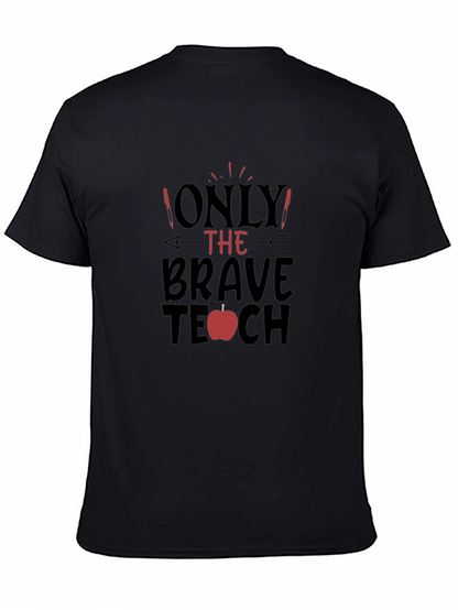 Brave Teacher Graphic Tee - Apple Design