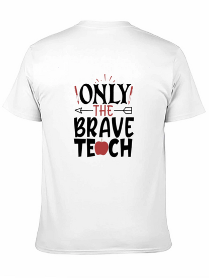 Brave Teacher Graphic Tee - Apple Design