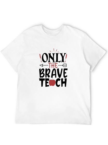 Brave Teacher Graphic Tee - Apple Design