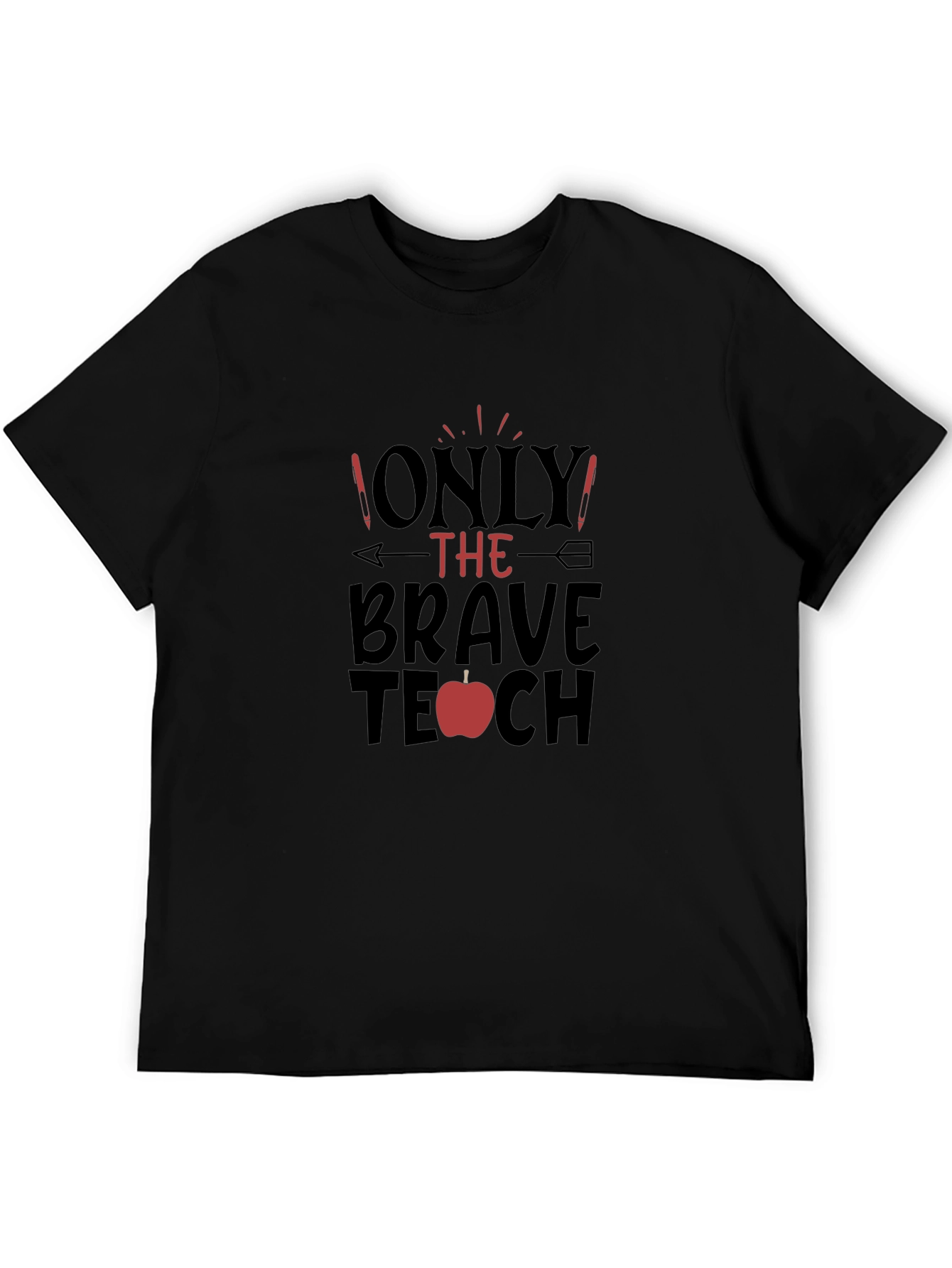 Brave Teacher Graphic Tee - Apple Design