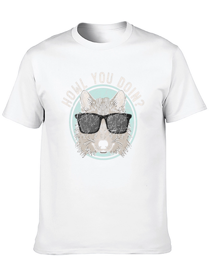 Howl You Doin? T-Shirt | Wolf in Sunglasses
