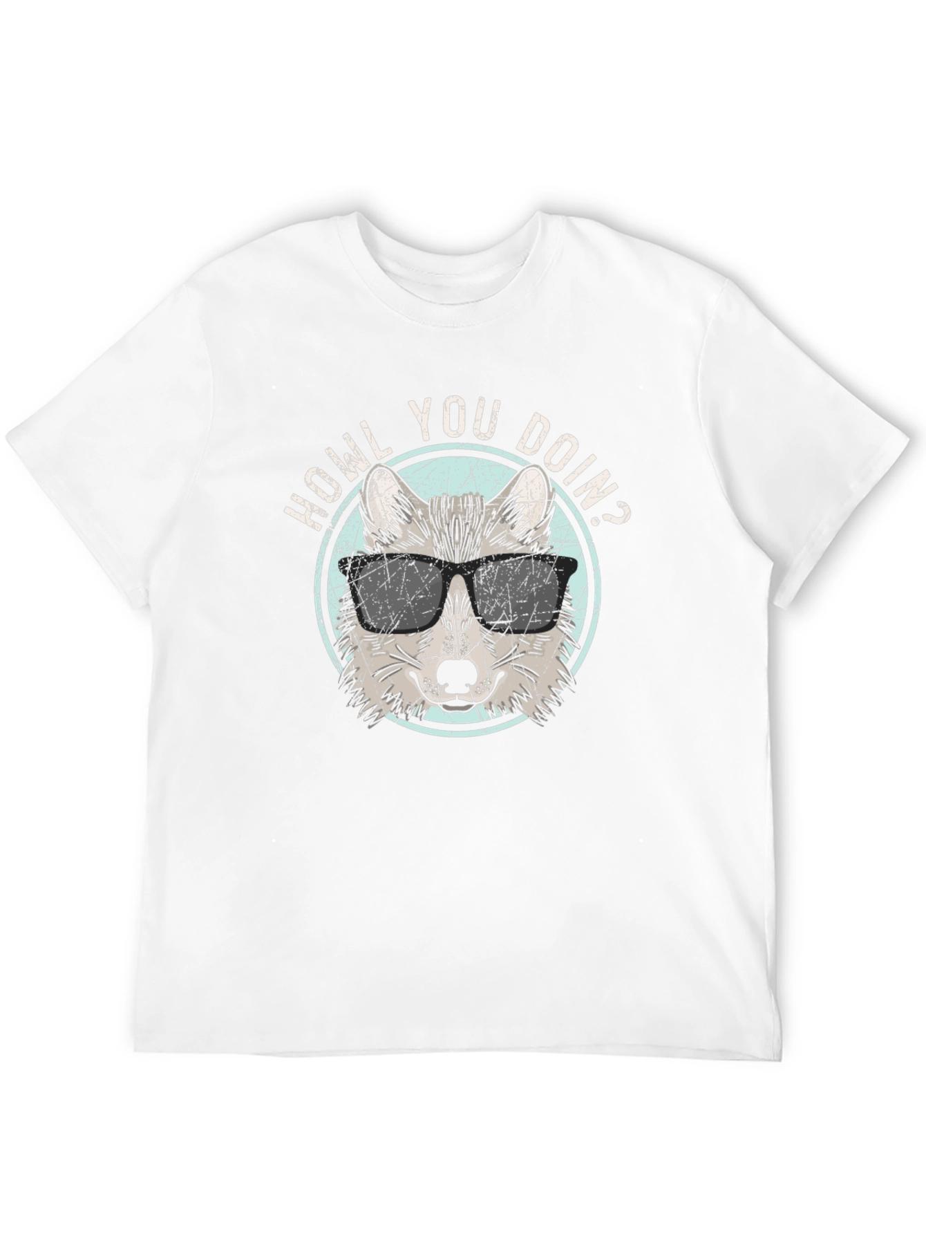 Howl You Doin? T-Shirt | Wolf in Sunglasses