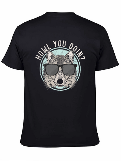 Howl You Doin? T-Shirt | Wolf in Sunglasses