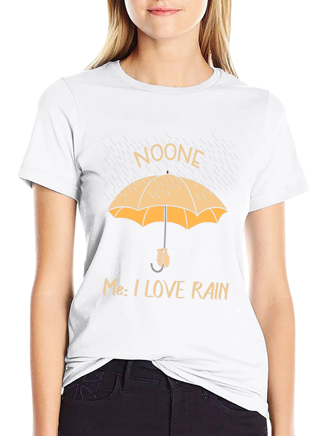 Funny Rain Lover T-Shirt - Noone Umbrella Graphic Tee