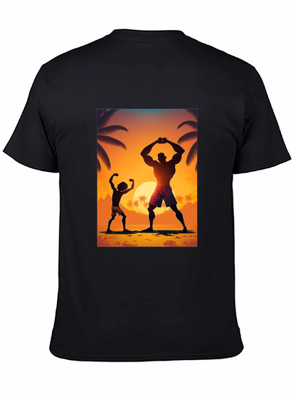 Sunset Bodybuilding Graphic T-Shirt